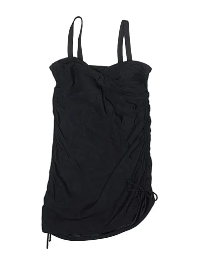 Pre-owned Lands' End Swimsuit Cover Up In Black
