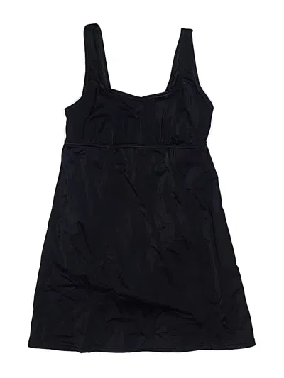 Pre-owned Lands' End Swimsuit Cover Up In Black