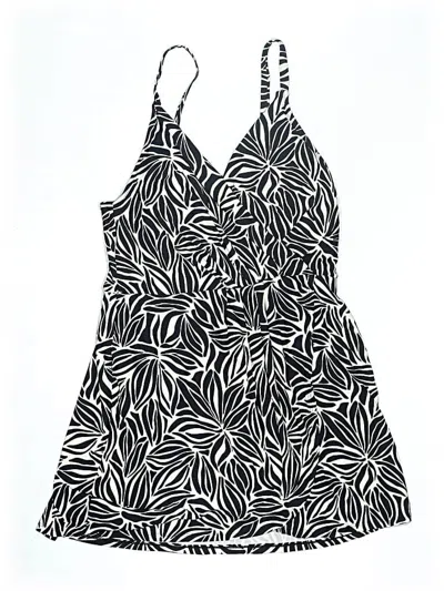 Pre-owned Lands' End Swimsuit Cover Up In Black