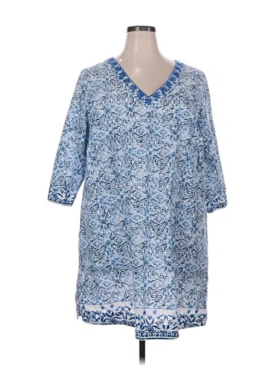 Pre-owned Lands' End Swimsuit Cover Up In Blue