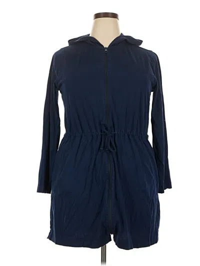 Pre-owned Lands' End Swimsuit Cover Up In Blue