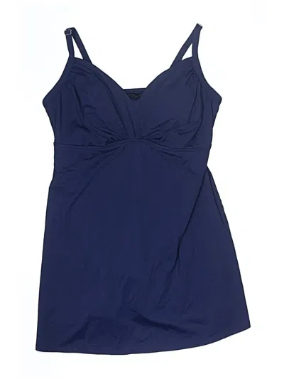 Pre-owned Lands' End Swimsuit Cover Up In Blue