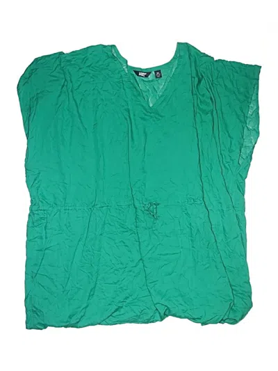 Pre-owned Lands' End Swimsuit Cover Up In Green
