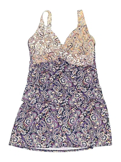 Pre-owned Lands' End Swimsuit Cover Up In Purple