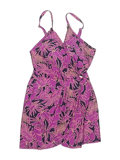 Pre-owned Lands' End Swimsuit Cover Up In Purple