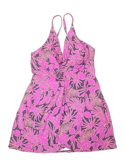 Pre-owned Lands' End Swimsuit Cover Up In Purple