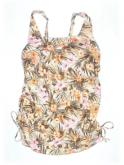 Pre-owned Lands' End Swimsuit Cover Up In Tan