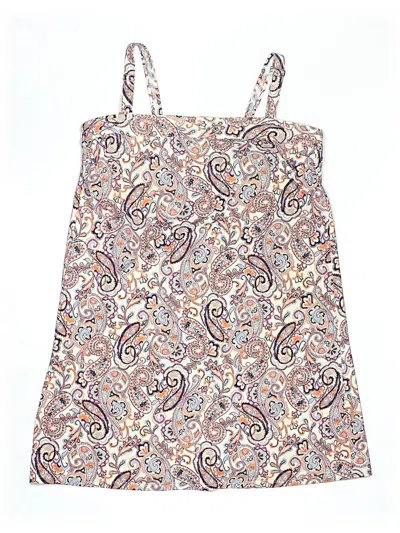 Pre-owned Lands' End Swimsuit Cover Up In White