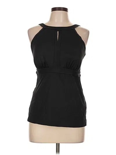 Pre-owned Lands' End Swimsuit Top Black Halter Neckline Swimwear