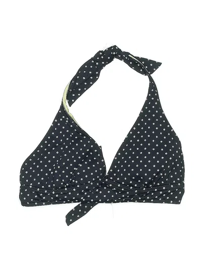 Pre-owned Lands' End Swimsuit Top Black Polka Dots Pattern Swimwear