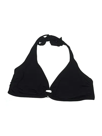 Pre-owned Lands' End Swimsuit Top Black Solid Pattern Swimwear