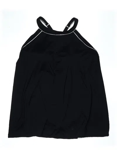 Pre-owned Lands' End Swimsuit Top Black Swimwear