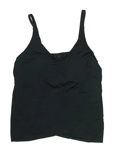Pre-owned Lands' End Swimsuit Top Black Swimwear