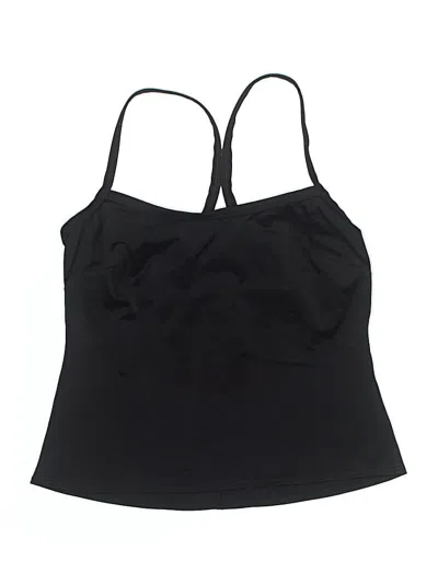 Pre-owned Lands' End Swimsuit Top Black Swimwear