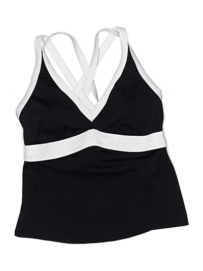 Pre-owned Lands' End Swimsuit Top Black Swimwear