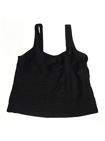 Pre-owned Lands' End Swimsuit Top Black Swimwear