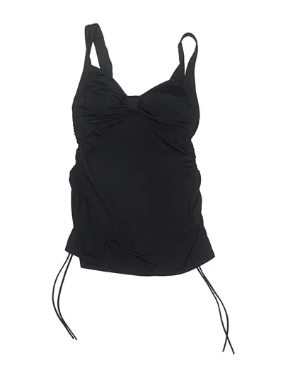 Pre-owned Lands' End Swimsuit Top Black Swimwear