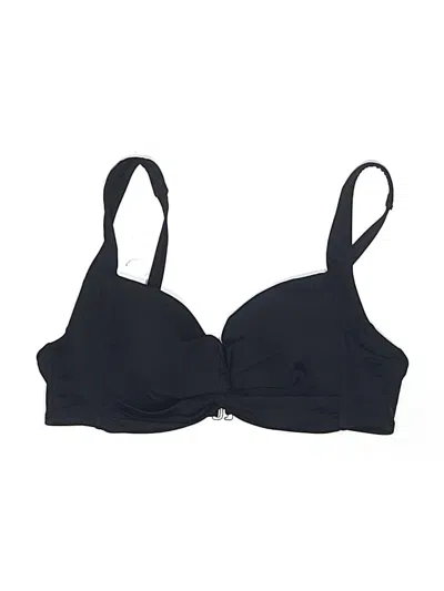 Pre-owned Lands' End Swimsuit Top Black Swimwear