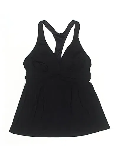 Pre-owned Lands' End Swimsuit Top Black Swimwear