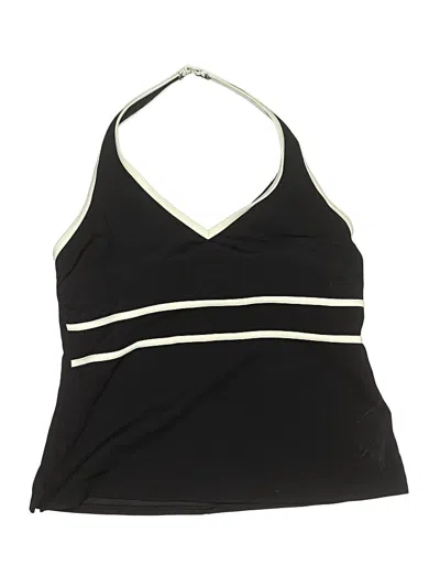 Pre-owned Lands' End Swimsuit Top Black Swimwear