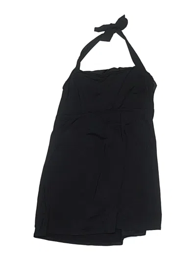 Pre-owned Lands' End Swimsuit Top Black Swimwear