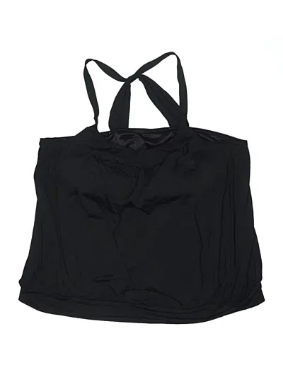 Pre-owned Lands' End Swimsuit Top Black Swimwear