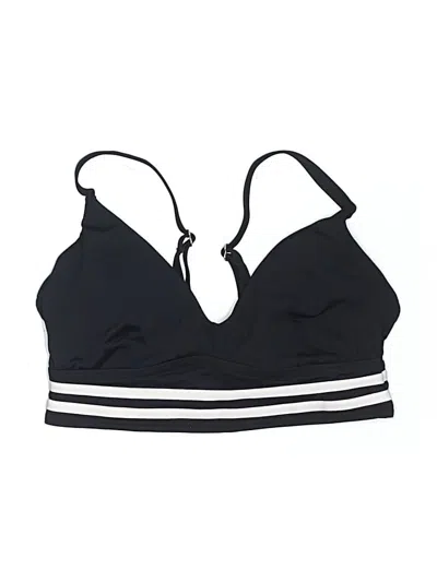 Pre-owned Lands' End Swimsuit Top Black Swimwear
