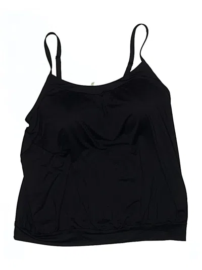 Pre-owned Lands' End Swimsuit Top Black Swimwear