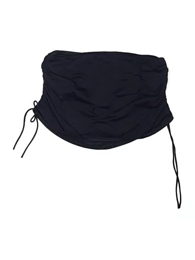 Pre-owned Lands' End Swimsuit Top Black Swimwear