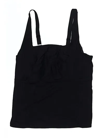 Pre-owned Lands' End Swimsuit Top Black Swimwear