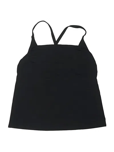 Pre-owned Lands' End Swimsuit Top Black Swimwear