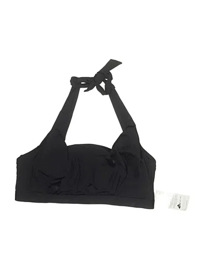 Pre-owned Lands' End Swimsuit Top Black Swimwear