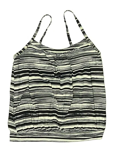 Pre-owned Lands' End Swimsuit Top Black Swimwear