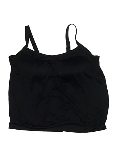 Pre-owned Lands' End Swimsuit Top Black Swimwear