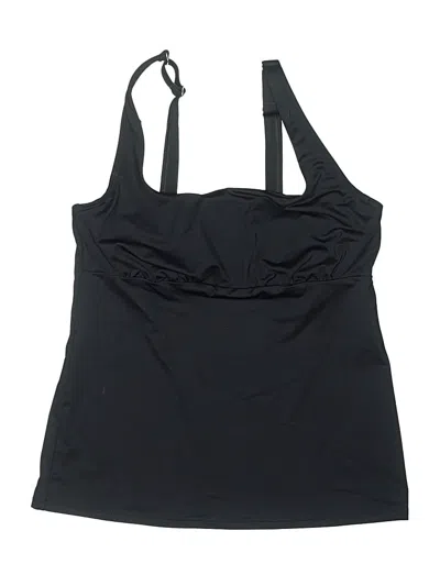 Pre-owned Lands' End Swimsuit Top Black Swimwear