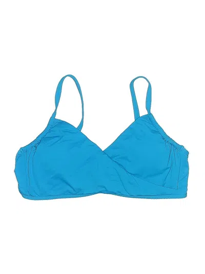 Pre-owned Lands' End Swimsuit Top Blue Swimwear