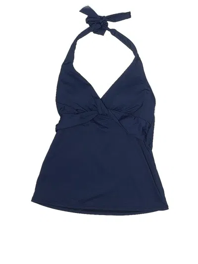 Pre-owned Lands' End Swimsuit Top Blue Swimwear