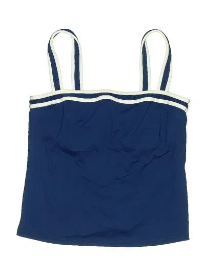 Pre-owned Lands' End Swimsuit Top Blue Swimwear