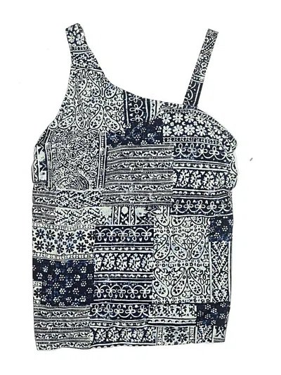 Pre-owned Lands' End Swimsuit Top Blue Swimwear