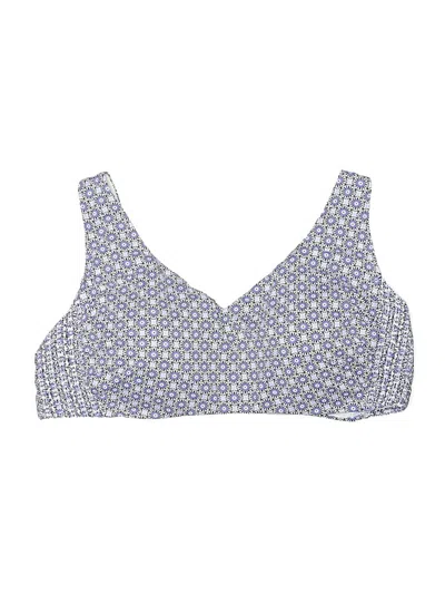Pre-owned Lands' End Swimsuit Top Blue Swimwear