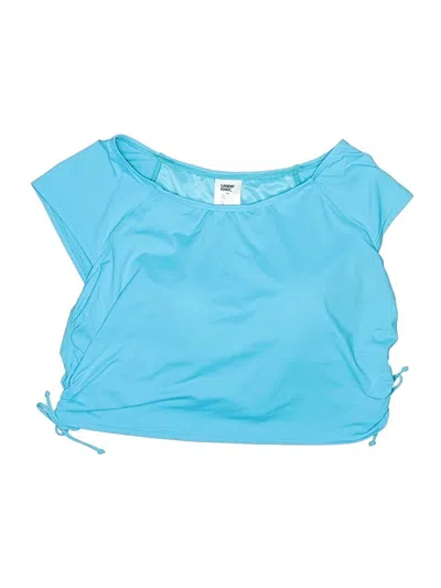 Pre-owned Lands' End Swimsuit Top Blue Swimwear