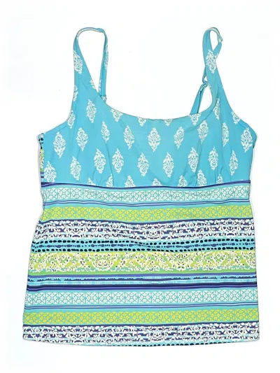Pre-owned Lands' End Swimsuit Top Blue Swimwear