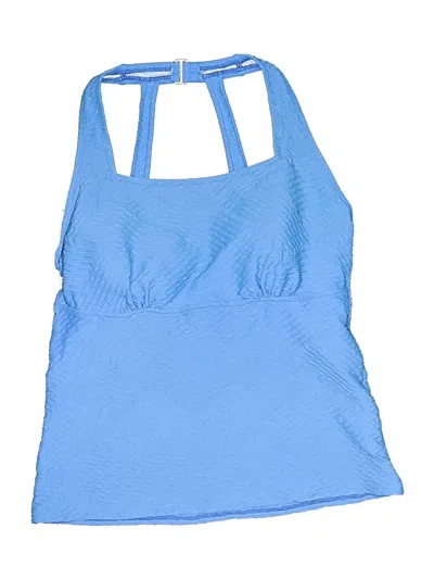 Pre-owned Lands' End Swimsuit Top Blue Swimwear