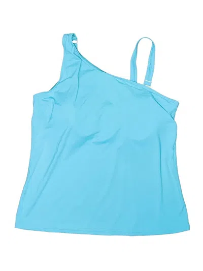Pre-owned Lands' End Swimsuit Top Blue Swimwear