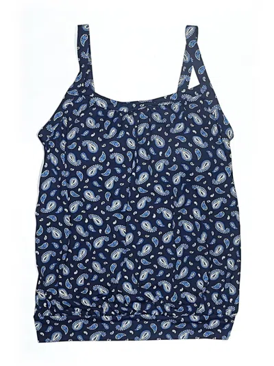Pre-owned Lands' End Swimsuit Top Blue Swimwear
