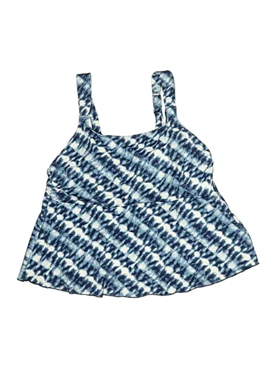 Pre-owned Lands' End Swimsuit Top Blue Swimwear