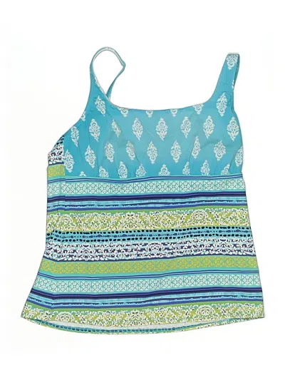 Pre-owned Lands' End Swimsuit Top Blue Swimwear