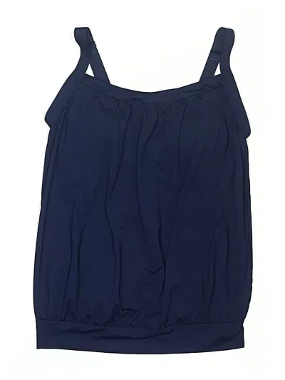 Pre-owned Lands' End Swimsuit Top Blue Swimwear