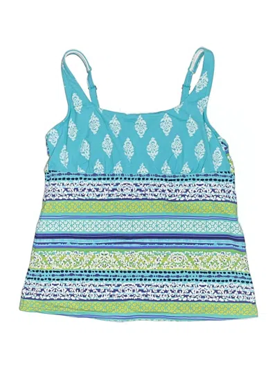 Pre-owned Lands' End Swimsuit Top Blue Swimwear