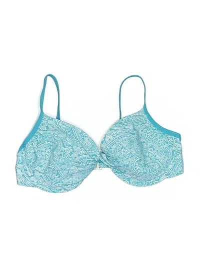 Pre-owned Lands' End Swimsuit Top Blue Swimwear